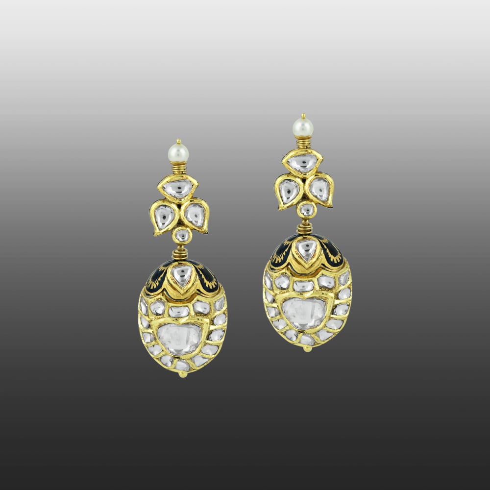 Navaratna Necklace Set with Pearls, Polki, and Vibrant Gemstones